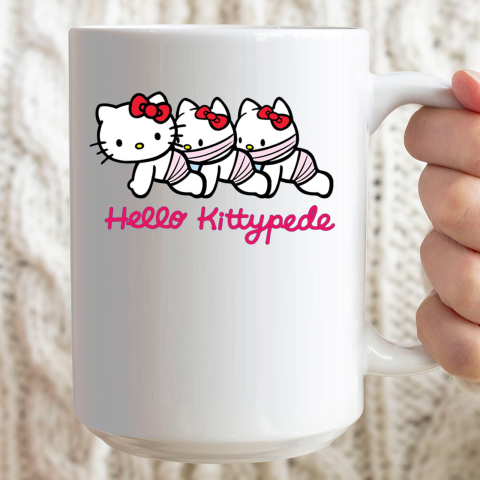 Hello Kittypede The Human Centipede Ceramic Mug 15oz 2