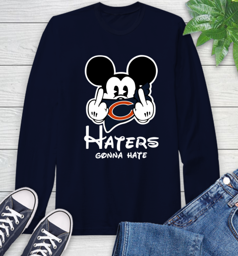 NFL Chicago Bears Haters Gonna Hate Mickey Mouse Disney Football T Shirt Long Sleeve T-Shirt 3