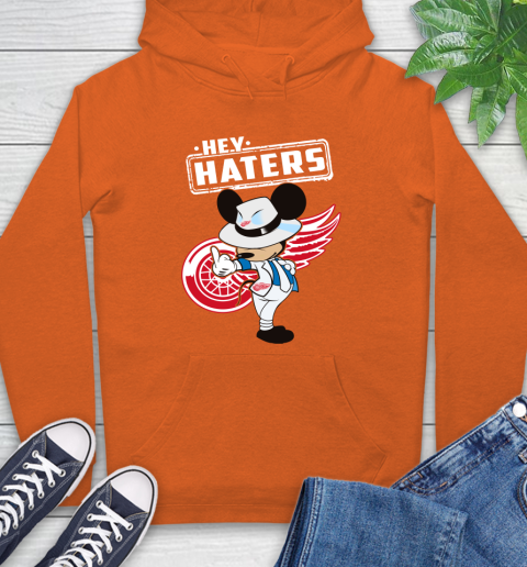 NHL Hey Haters Mickey Hockey Sports Detroit Red Wings Hoodie 4