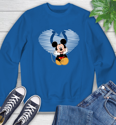 NFL Indianapolis Colts The Heart Mickey Mouse Disney Football T Shirt_000 Sweatshirt 9