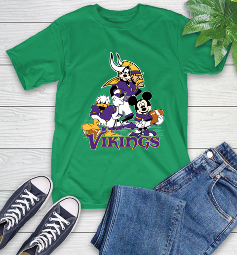 NFL Minnesota Vikings Mickey Mouse Donald Duck Goofy Football Shirt T-Shirt 7