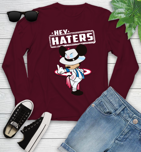 NBA Hey Haters Mickey Basketball Sports Houston Rockets Youth Long Sleeve 6