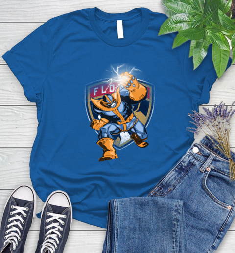 Florida Panthers NHL Hockey Thanos Avengers Infinity War Marvel Women's T-Shirt 12