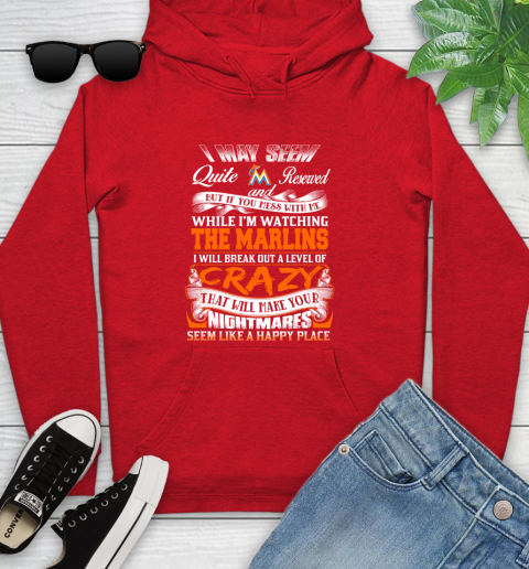Miami Marlins MLB Baseball Don't Mess With Me While I'm Watching My Team Youth Hoodie 12