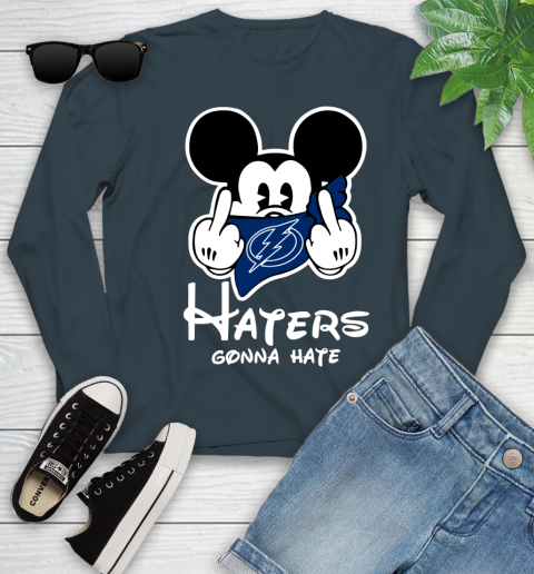 NHL Tampa Bay Lightning Haters Gonna Hate Mickey Mouse Disney Hockey T Shirt Youth Long Sleeve 9