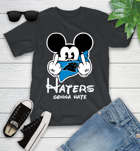 NFL Carolina Panthers Haters Gonna Hate Mickey Mouse Disney Football T Shirt_000 Youth T-Shirt