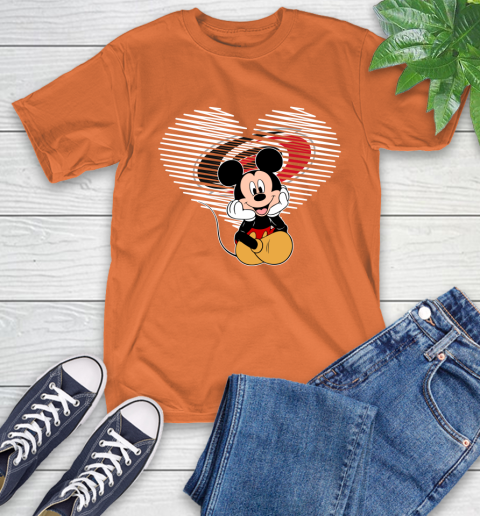 NHL Carolina Hurricanes The Heart Mickey Mouse Disney Hockey T-Shirt 4