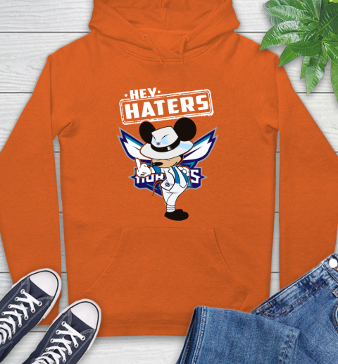 NBA Hey Haters Mickey Basketball Sports Charlotte Hornets Hoodie 4