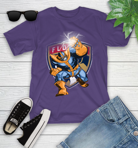 Florida Panthers NHL Hockey Thanos Avengers Infinity War Marvel Youth T-Shirt 3