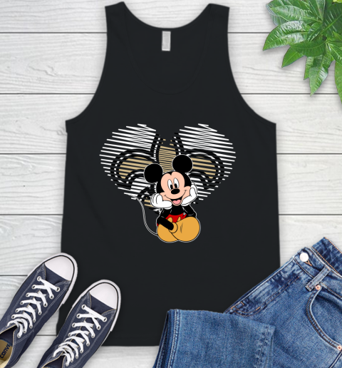 NFL New Orleans Saints The Heart Mickey Mouse Disney Football T Shirt_000 Tank Top