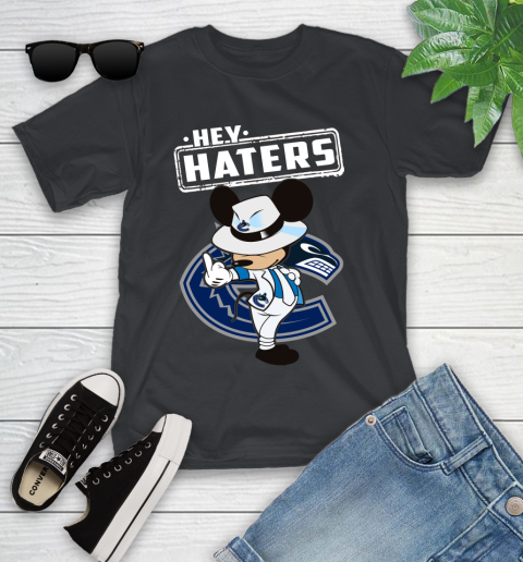 NHL Hey Haters Mickey Hockey Sports Vancouver Canucks Youth T-Shirt