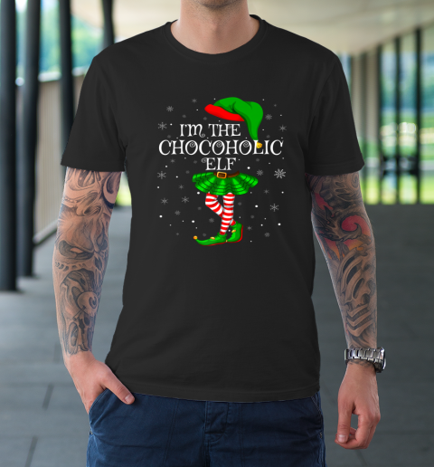 Family Matching Women Girls I m The Chocoholic Elf Christmas T-Shirt