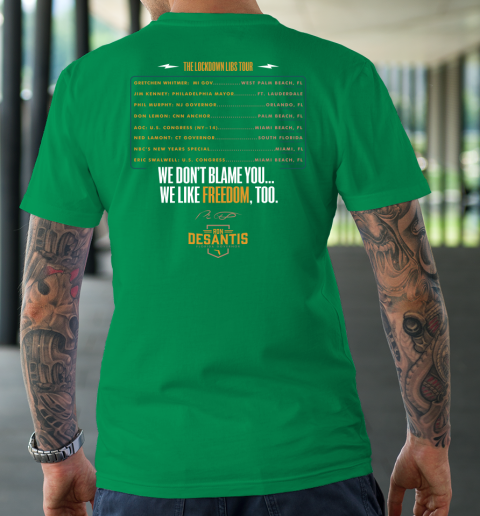 Escape To Florida Shirt Ron DeSantis (Print on front and back) T-Shirt 13