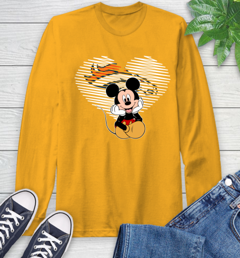 NFL Denver Broncos The Heart Mickey Mouse Disney Football T Shirt_000 Long Sleeve T-Shirt 2