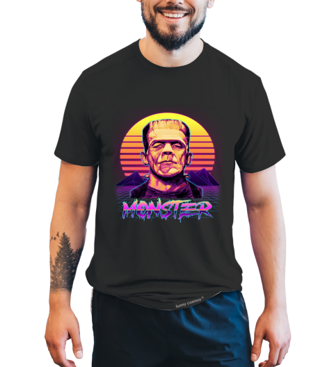 Frankenstein Retro T Shirt, Monster Tshirt, The Monster T Shirt, Halloween Gifts