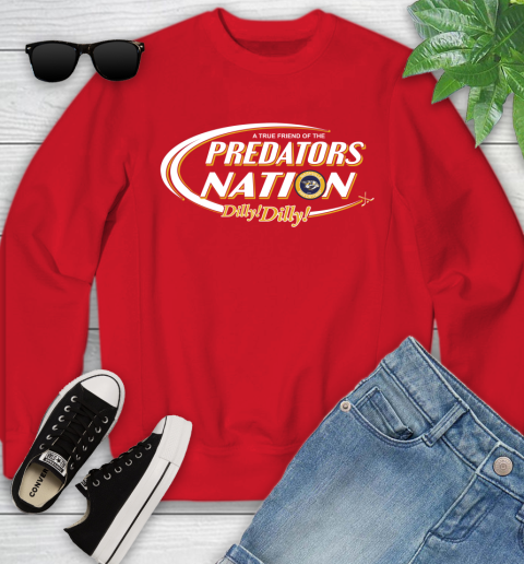 NHL A True Friend Of The Nashville Predators Dilly Dilly Hockey Sports Youth Sweatshirt 8