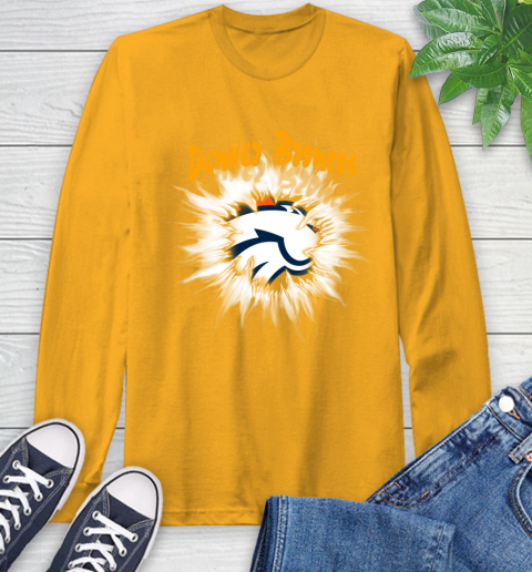 Denver Broncos NFL Football Adoring Fan Rip Sports Long Sleeve T-Shirt 2