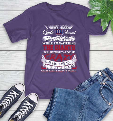 New York Giants NFL Football Don't Mess With Me While I'm Watching My Team T-Shirt 5