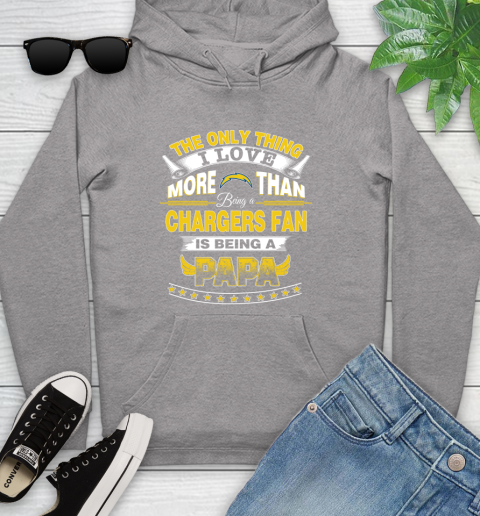 NFL The Only Thing I Love More Than Being A Los Angeles Chargers Fan Is Being A Papa Football Youth Hoodie 6