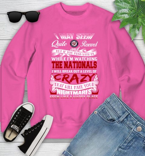 Washington Nationals MLB Baseball Don't Mess With Me While I'm Watching My Team Youth Sweatshirt 6