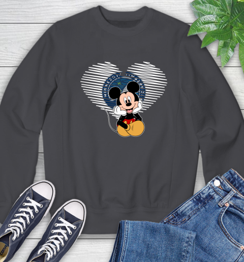 NBA Minnesota Timberwolves The Heart Mickey Mouse Disney Basketball Sweatshirt 6