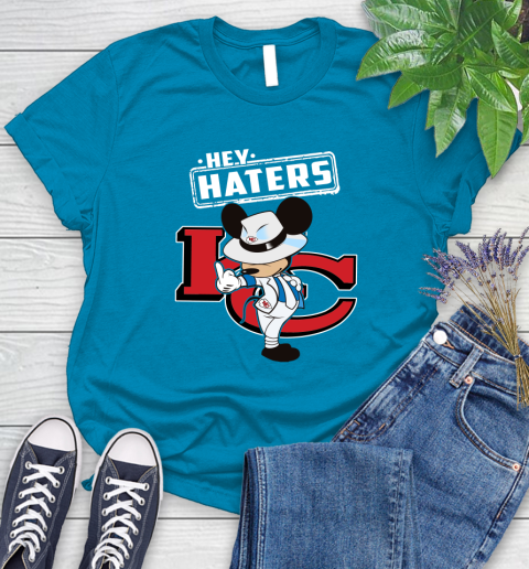 NFL Hey Haters Mickey Football Sports Kansas City Chiefs Women's T-Shirt 10