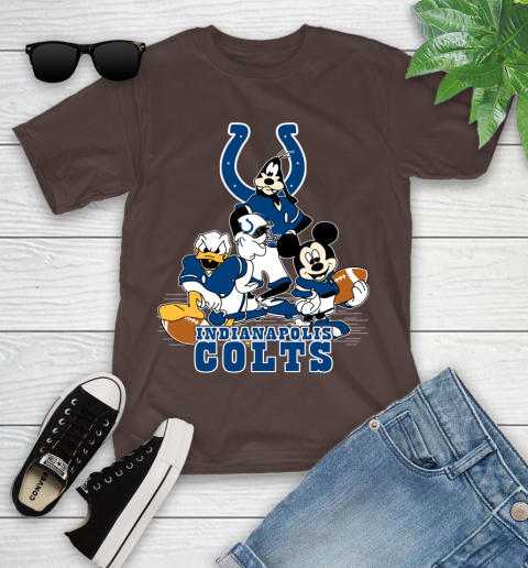 NFL Indianapolis Colts Mickey Mouse Donald Duck Goofy Football Shirt Youth T-Shirt 7