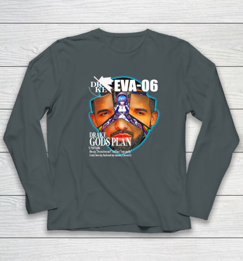 Drake Evangelion Shirt Drake Eva 06 Drake Gods Plan Long Sleeve T-Shirt 4