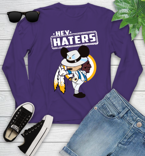 NFL Hey Haters Mickey Football Sports Washington Redskins Youth Long Sleeve 4
