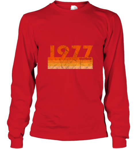 Vintage Retro 1977 T Shirt 41 yrs old Bday 41st Birthday Tee Long Sleeve