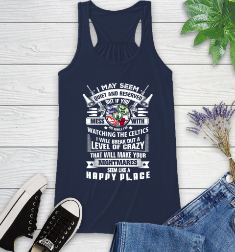 Boston Celtics NBA Basketball Don't Mess With Me While I'm Watching My Team Sports Racerback Tank 9