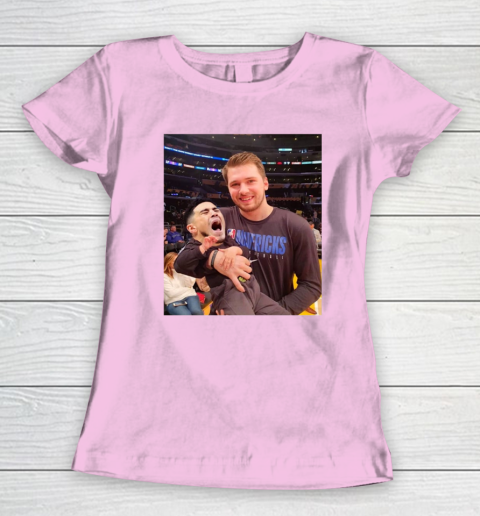 Luka Doncic Shirt Luka Doncic Holding Kevin Kno Baby Women's T-Shirt 5