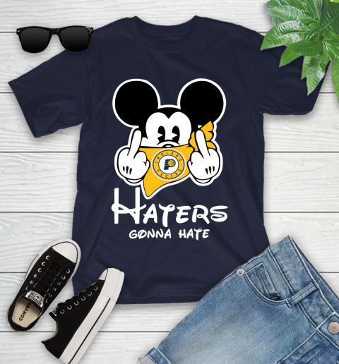 NBA Indiana Pacers Haters Gonna Hate Mickey Mouse Disney Basketball T Shirt Youth T-Shirt 2