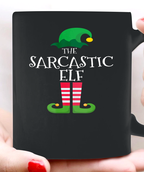Sarcastic Elf Matching Family Group Christmas Party Pajama Ceramic Mug 11oz