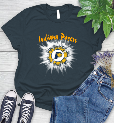 Indiana Pacers NBA Basketball Rip Sports Women's T-Shirt 11
