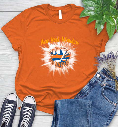 New York Islanders NHL Hockey Adoring Fan Rip Sports Women's T-Shirt 3