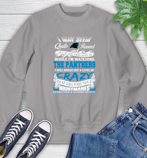 Carolina Panthers NFL Football Don't Mess With Me While I'm Watching My Team Sweatshirt 5