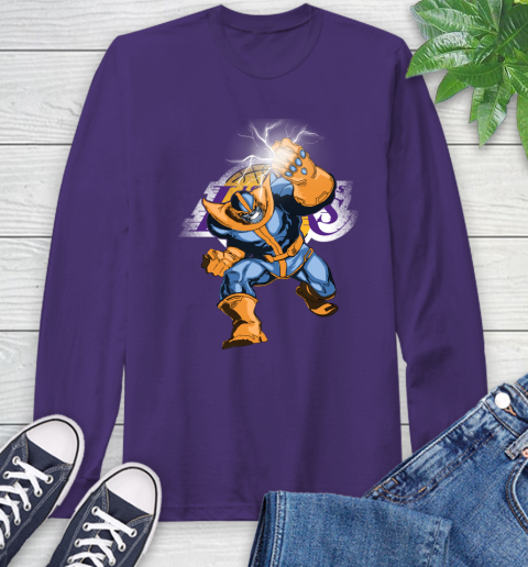 Los Angeles Lakers NBA Basketball Thanos Avengers Infinity War Marvel Long Sleeve T-Shirt 5