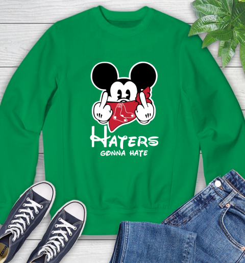 MLB Boston Red Sox Haters Gonna Hate Mickey Mouse Disney Baseball T  Shirt_000 Sweatshirt