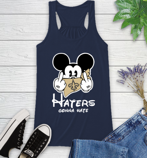 NFL New Orleans Saints Haters Gonna Hate Mickey Mouse Disney Football T Shirt Racerback Tank 9