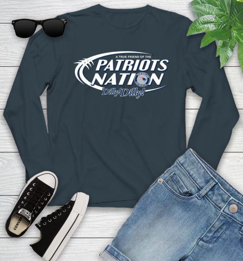 NFL A True Friend Of The New England Patriots Dilly Dilly Football Sports Youth Long Sleeve 9