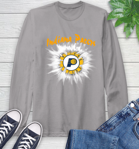 Indiana Pacers NBA Basketball Rip Sports Long Sleeve T-Shirt 6
