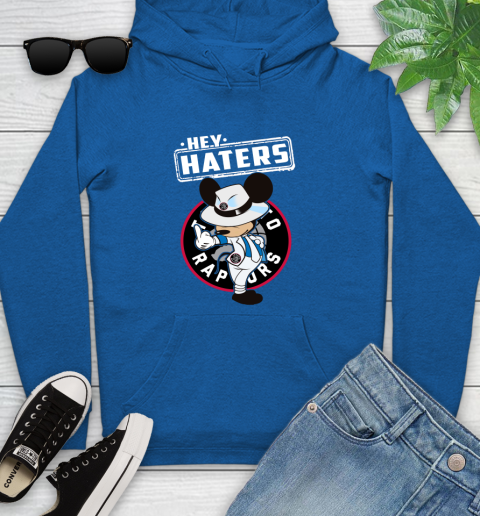 NBA Hey Haters Mickey Basketball Sports Toronto Raptors Youth Hoodie 11