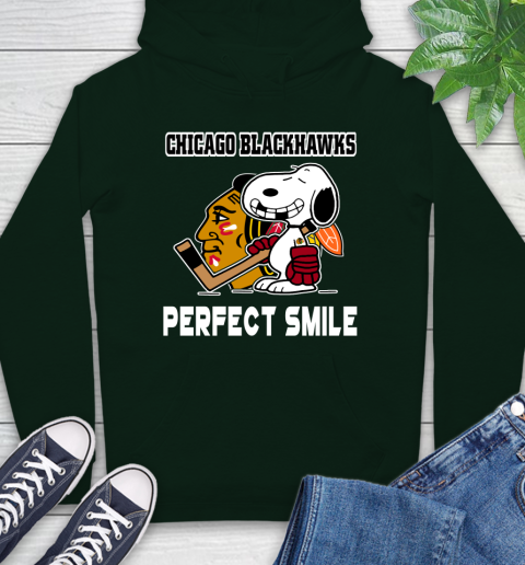 NHL Chicago Blackhawks Snoopy Perfect Smile The Peanuts Movie Hockey T Shirt Hoodie 12