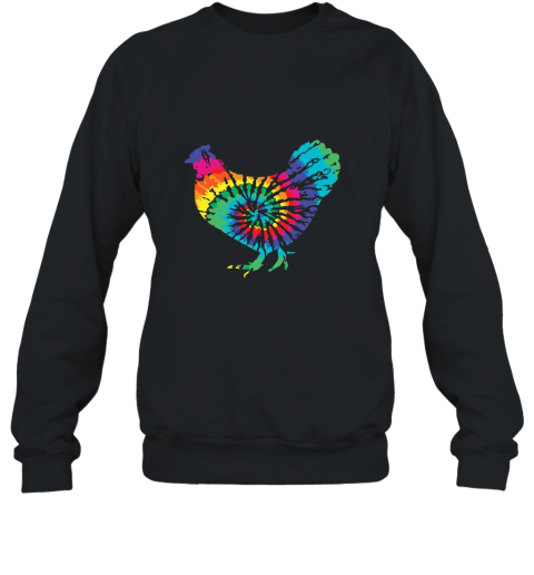 Tie Dye Rainbow Chicken Shirt for Backyard Chicken Farmers Sweatshirt