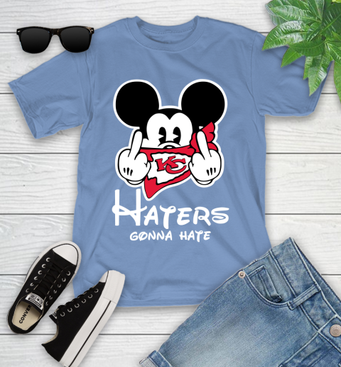 NFL Kansas City Chiefs Haters Gonna Hate Mickey Mouse Disney Football T Shirt_000 Youth T-Shirt 15