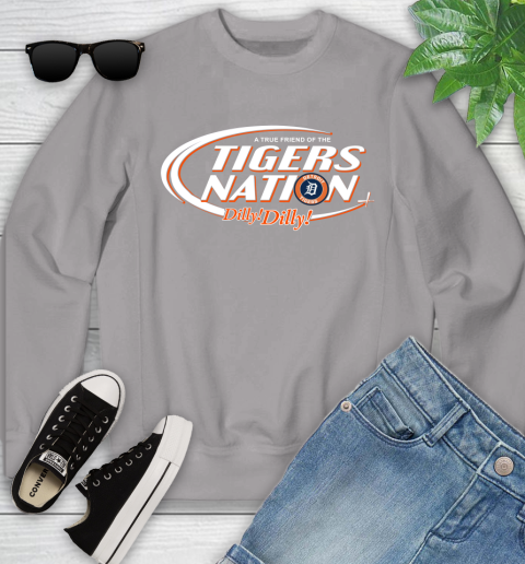 MLB A True Friend Of The Detroit Tigers Dilly Dilly Baseball Sports Youth Sweatshirt 3