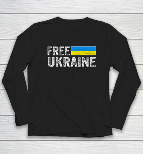 Ukraine Shirt Support Ukraine I Stand With Ukraine Flag Free Ukraine Long Sleeve T-Shirt