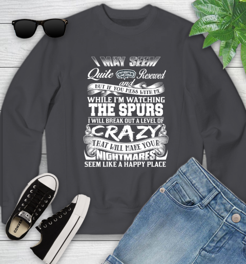 San Antonio Spurs NBA Basketball Don't Mess With Me While I'm Watching My Team Youth Sweatshirt 6 San Antonio Spurs NBA Basketball Don't Mess With Me While I'm Watching My Team Youth Sweatshirt - Image 6