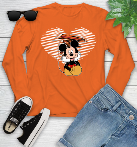 NFL Atlanta Falcons The Heart Mickey Mouse Disney Football T Shirt_000 Youth Long Sleeve 3